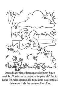 Colorir de Adão e Eva 3