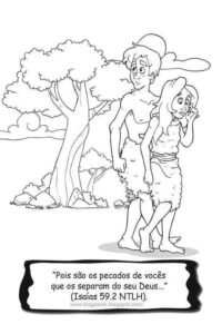 Colorir de Adão e Eva 4