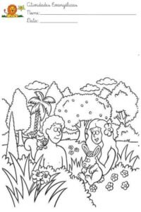Colorir de Adão e Eva 5