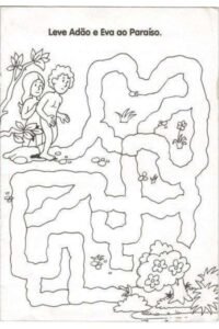 Colorir de Adão e Eva 6